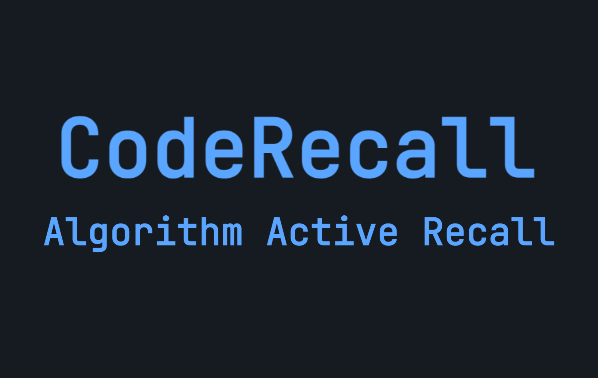 Home icon for the CodeRecall project